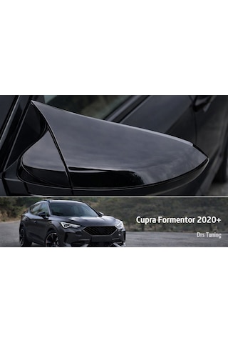 Cupra Uyumlu Formentor 2020+ Yarasa Ayna Kapağı Piano Black