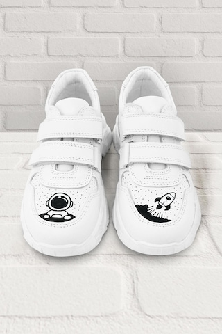 Rakerplus Tbons Özel Tasarım Hakiki Deri Beyaz Kız Çocuk Sneakers Ayakkabı Beyaz