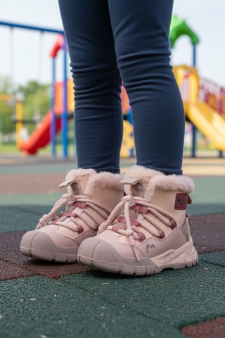 Marco Kids Pembe İçi Kürklü Soğuğa Dirençli Kaymaz Taban Kız Çocuk Bot 22671 F Pembe
