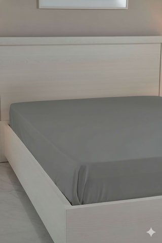 %100 Pamuk Ranforce Premium King Size Lastikli Çarşaf - Koyu Gri Koyu Gri