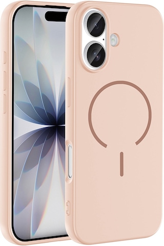 Apple Uyumlu iPhone 17 Kılıf M-safe Şarj Özellikli Zore Meta Kapak - Pembe Pembe