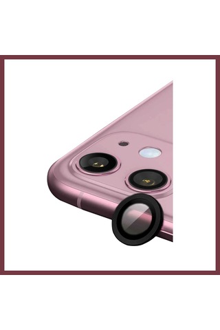 Storeşahin Apple İphone 11 Uyumlu Raze Metal Kamera Lens - Siyah Shn0720 Siyah-