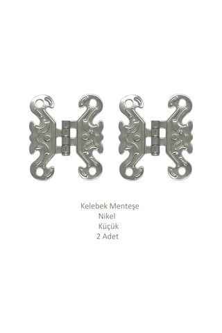 Nikel Dekoratif Kelebek Menteşe Büyük 2 Adet 4,2cm X 3,5cm