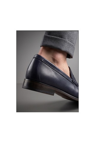 Crc Ayakkabı %100 Hakiki Deri Rugan Erkek Loafer - El İşçiliği Premium Klasik Ayakkabı - Burgundy Patent Lacivert