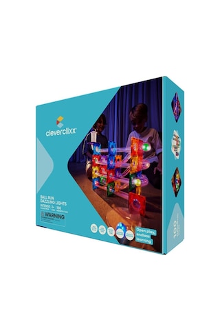 Cleverclixx Ball Run Dazzling Lights Pack Manyetik Bloklar, Intense 100 Parça