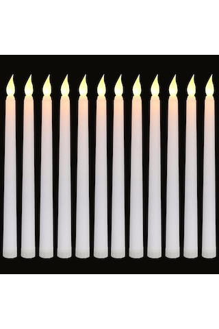 Geeksen 12 Adet Alevsiz Led Mum - 6 Saat Zamanlayıcılı, Ev Düğün Parti Dekorasyonu İçin Güvenli Ve Romantik Aydınlatma