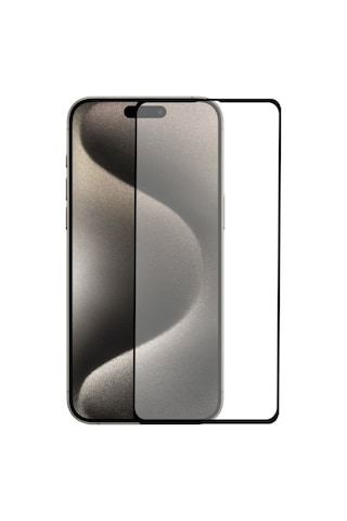 Apple iPhone 15 Pro Max Uyumlu İle Tam Kaplayan Temperli Ekran Koruyucu Cam