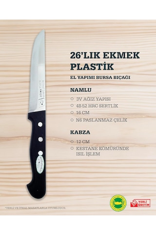 Mithat Şakir 26'lık Ekmek Ve Salata Bıçağı Plastik Saplı