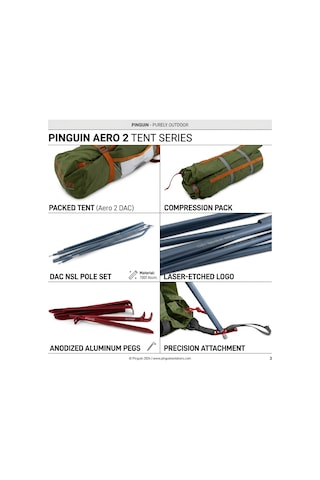 Pınguın Aero 2 Yesıl Cadır Renkli