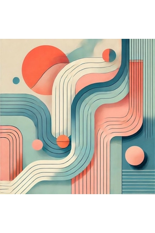 İskandinav Soyut Tablo Set Çerçevesiz 50x50cm Pvc Tablo 4'lü Set 011 Her Bir Tablo 50x50cm Büyüklüğündedir.