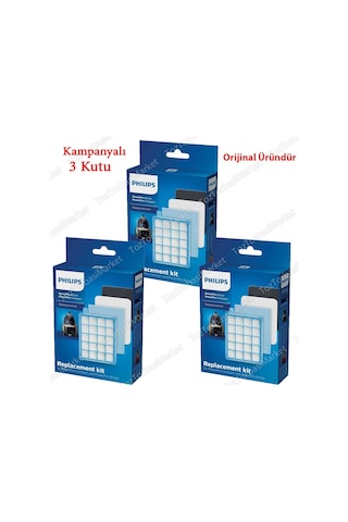 Phılıps Uyumlu Fc 9323 Powerpro Compact Hepa Filtre Seti 3 Kutu (380961022)