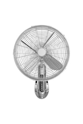45 Cm Uzaktan Kumandalı Duvar Vantilatörü 55w Krom Metal Gövde Lcd Ekranlı 3 Kademeli Hız Ayarlı 70 Salınımlı