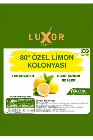 Luxor 80 Derece Limon Kolonyası 5 L