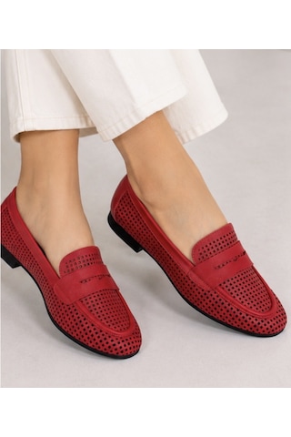 N Napa Shoe Np.22201.kırmızı Deri Babet