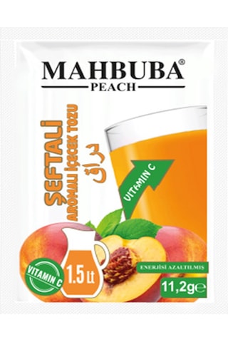 Mahbuba Şeftali Aromalı Soğuk Toz İçecek 480x11.2gr 11.2 G