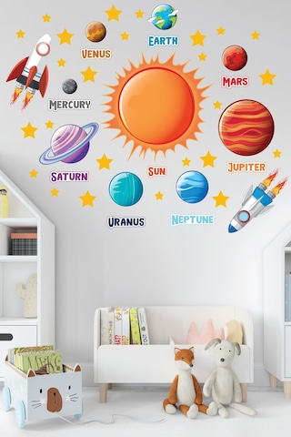 Güneş Sistemi ve Gezgenler Temalı Duvar Sticker
