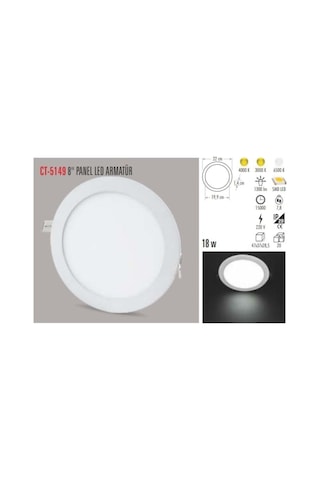 Cata 18 Watt Slim Led Panel Gün Işığı Çok Renkli