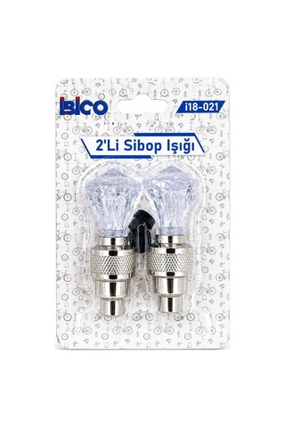 İbico İ18-021 Sibop Işık 2 Adet Araç Pilli Motor Şeffaf Bisiklet Hareket Sensörlü - 50'li Paket Çok Renkli