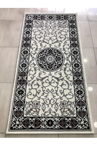 Saray Halı Vizyon 11503 Rs8 100X200 Gri Pudra Göbekli 2 Mt Yolluk
