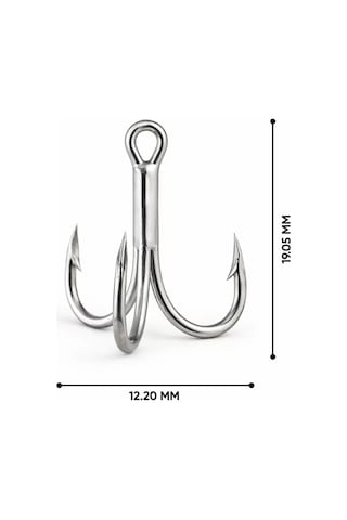Üçlü İğne - Nikel Üçlü Kanca - Fishack 3210 - 10 Adet - No: 6