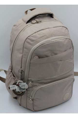 Bevitton Suya Dayanıklı Krinkıl Kumaş Unisex Sırt Ve Okul Çantası Bej 2400 Bej