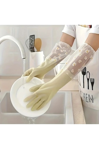 Trendooze Gaojunshop01 Dayanıklı Mavi Pvc Eldiven, Mutfak Temizliği Eldiveni