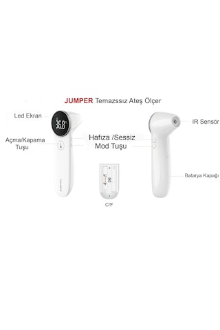 Jumper Temassız Ateş Ölçer Kızıl Ötesi Ve Alından Termometre Jpd-fr204