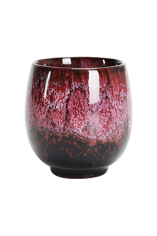 Suntek Magideal Seramik Çay Fincanı Porselen Bardağı Sıcak-kırmızı