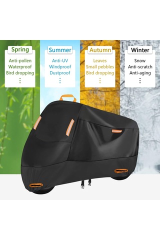 Suntek 210D Motosiklet Örtüsü Rüzgar Geçirmez Tokalar 2XL