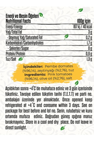 Talia Kıyılmış Pembe Domates 700g