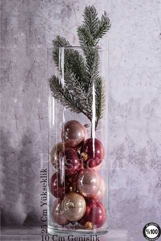Sürahi Vazo Mumluk 10x25cm Beyaz