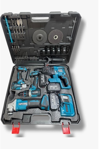 Melzo Germany MLZ5678 4'lü Matkap Seti Mavi/Siyah