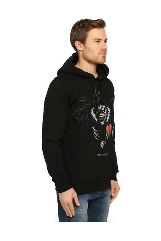 Bant Giyim - Death Note Ryuk Siyah Kapşonlu Erkek Sweatshirt
