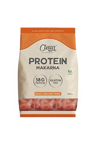 Clean Powders Protein Makarna Kırmızı Mercimek 240 Gr 2 Adet - Aromasız