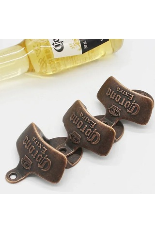 Liangmei Retro Dekoratif Şişe Açacağı Duvara Monte Asılı Bira Ahşap