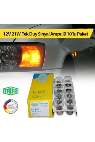 12V 21W Tek Duy Sinyal Ampulü Trifa 10'Lu Paket 00381