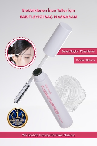 Elektriklenen İnce Teller İçin Sabitleyici Saç Maskarası Mılk Baobab Flyaway Hair Fixer Mascara