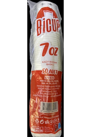 50 Li Kağıt Bardak 10 Paket 500