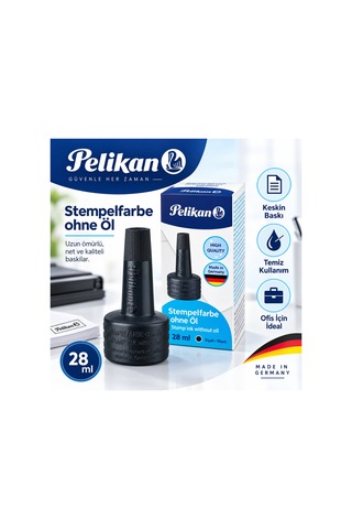 Siyah Yağsız Damga Ve Kaşe Mürekkebi 28 Ml