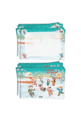 Gen-of Kar Tatili Temalı 27x36 Karton İlkokul Yatay Karne Kabı 1 Adet