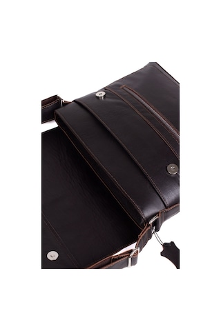 Bizoon Eds197 Çapraz Askılı Gerçek Deri Kolej Postacı Çanta