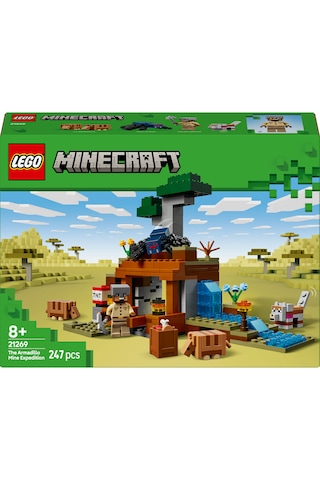 LEGO® Minecraft® Armadillo Maden Keşfi 21269 - 8 Yaş ve Üzeri Macera Oyunları Seven Çocuklar için Yaratıcı Oyuncak Yapım Seti (247 Parça)