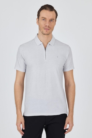 Gri Polo Yaka Kısa Kol Cepsiz Slim Fit Classic Tişört 1011250176 Gri