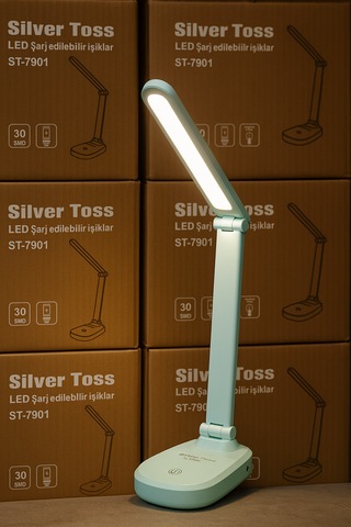 Silver Toss St-7001 Şarjlı Led Masa Lambası