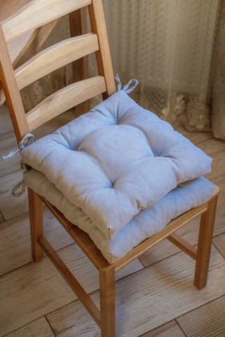 Slavıca Sandalyeye Takılan Bağcıklı Kare Yastık 40x40cm 363124951 Gri