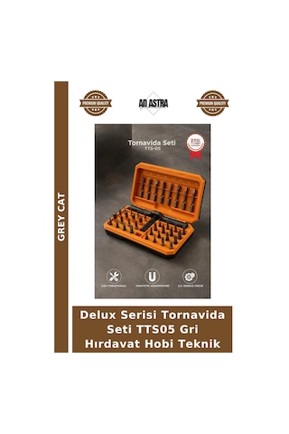 Delux Serisi Tornavida Seti Tts05 Gri Hırdavat Hobi Teknik