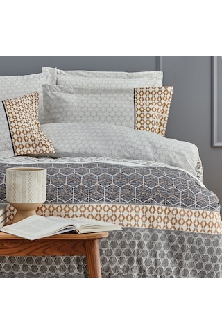 Yataş Bedding Taren Ranforce Çift Kişilik Nevresim Takımı-Gri