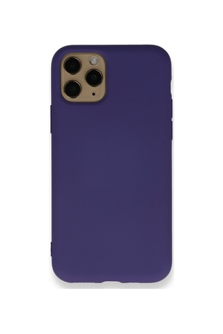 Apple Uyumlu iPhone 11 Pro Max İçi Kadife Kaplı Esnek Silikon Kapak Ryc/ Nano Lansman Mor