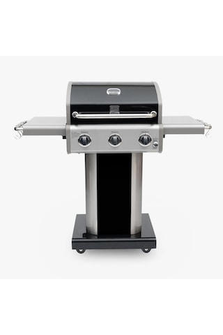Kenmore Gazlı Barbekü 3 Ocaklı Siyah - Metal Siyah Çelik