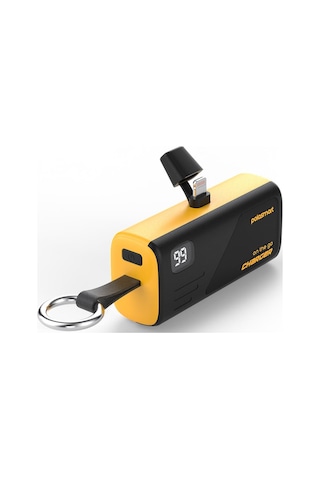 Polosmart Psm131 5000 Mah Powerbank 20w Pd Hızlı Şarj Lightning Soketli Göstergeli Sarı Sarı